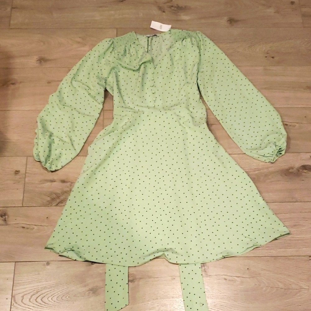 Mint Green Polka Dot Dress